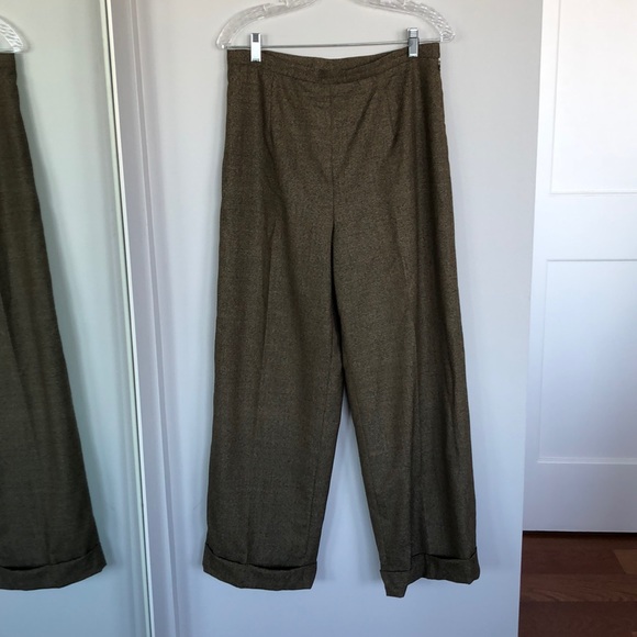 Ann Taylor Loft Tweed Wide Leg Trousers - Picture 2 of 9